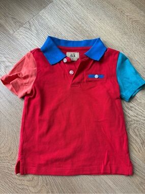 Maximus Rex Toddler Polo Shirt 2T | Bright Colorblock Short Sleeve Polo